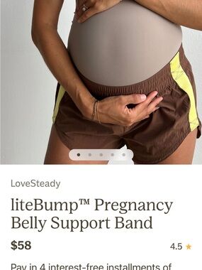 Love Steady Lite Bump Pregnancy Belly Support Band